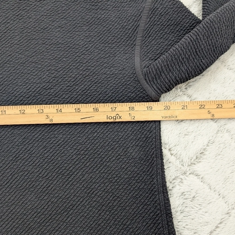 Lululemon Sweatshirt Womens 10 Black On Repeat Mock Neck Textured Cozy